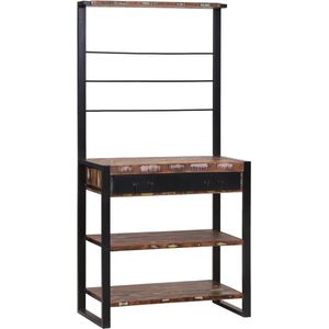 vidaXL - Keukenrek - Meerkleurig - Gerecycled Massief Hout