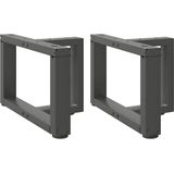 vidaXL - Salontafelpoten - 2 - st - T-vormig - 40x25x(30) - cm - staal - antraciet