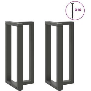 vidaXL - Bartafelpoten T-vormig - Antraciet - Staal - 2 Stuks