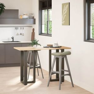 vidaXL Bartafelpoten 2 st T-vormig 40x35x(90-91) cm staal naturel