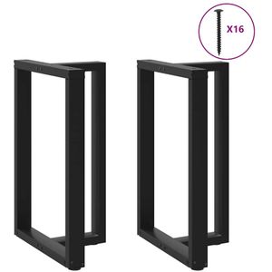 vidaXL - Bartafelpoten - 2 - st - T-vormigx35x() - cm - staal - zwart