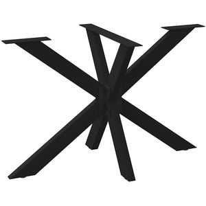 vidaXL - Eettafelpoot - Spider Vorm - Zwart - Staal
