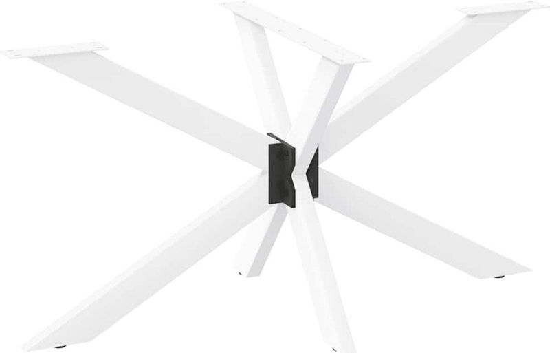 vidaXL - Eettafelpoot - Spider Vorm - Wit - Staal