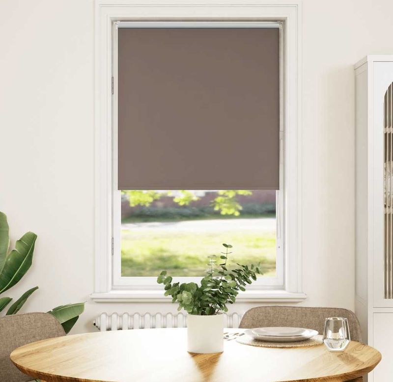vidaXL - Rolgordijn - verduisterend - koffie - 85x130 - cm - stofbreedte - 80,7 - cm