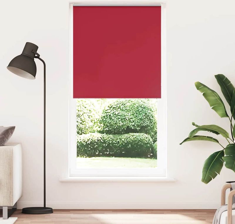 vidaXL Verdunkelungsrollo Rot 115x230cm Stoffbreite 110,7cm Polyester
