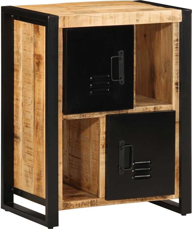 Sideboard 55x35x70 cm Raues Mangoholz Vidaxl