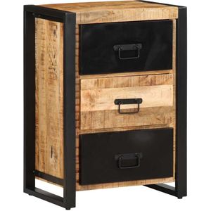 vidaXL Ladekast 50x35x70 cm massief ruw mangohout