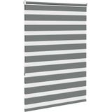 Zebra rolgordijn 95x150 cm stofbreedte 90,9 cm donkergrijs