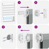 Rolgordijnen - Grijs - Stof - Lichtdoorlatend