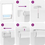 vidaXL - Doucherolgordijn - Waterbestendig - PEVA - Met Cassette