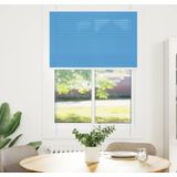 vidaXL - Plissé - rolgordijn - 90x100 - cm - stofbreedte - 89,4 - cm - polyester - blauw