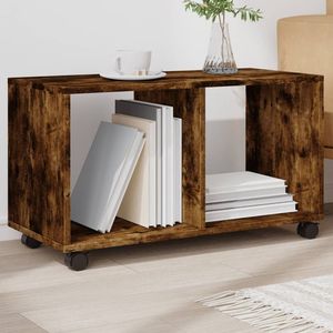 vidaXL - Rolkast - Bewerkte Hout - Gerookt Eikenkleurig