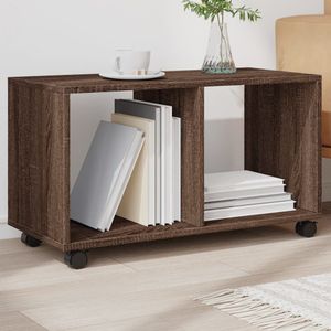 vidaXL - Rolkast - Bruin - Bewerkte Hout - Verrijdbaar Ontwerp