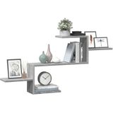 vidaXL Wandregal Grau Sonoma 104x15x49 cm Holzwerkstoff