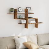 Vidaxl - Wandregal Altholz-Optik 124,5x18x60,5 cm Holzwerkstoff