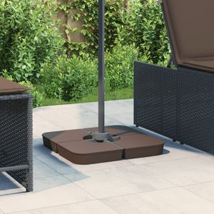 vidaXL 4-delige Set parasolvoeten voor kruisvoet parasol 100 kg PP