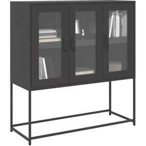 Vidaxl - Sideboard Schwarz 100,5x39x107 cm Kaltgewalzter Stahl