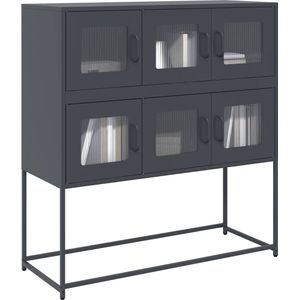 Vidaxl - Sideboard Anthrazit 100,5x39x107 cm Kaltgewalzter Stahl