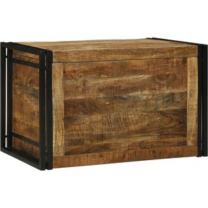 vidaXL - Opbergdoos - Bruin - Massief Ruw Mango Hout