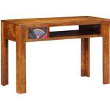 vidaXL Bureau - Bruin - Massief Acaciahout - Gelakt