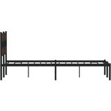 vidaXL - Bedframe - met - hoofdbord - zonder - matras - bruin - eikenx190 - cm