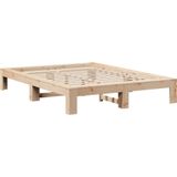 vidaXL - Bedframe - zonder - matras - massief - grenenhout - 140x200 - cm