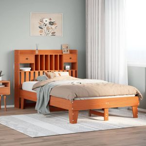 Massivholzbett ohne Matratze Wachsbraun 120x190 cm Kiefernholz Vidaxl