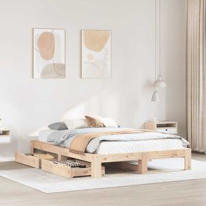 vidaXL Bedframe zonder matras massief grenenhout 140x200 cm