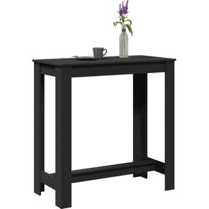 vidaXL Bartafel 102x50x103,5 cm bewerkt hout zwart