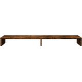 vidaXL - Monitorstandaard - 100x27x10 - cm - bewerkt - hout - gerookt - eikenkleurig