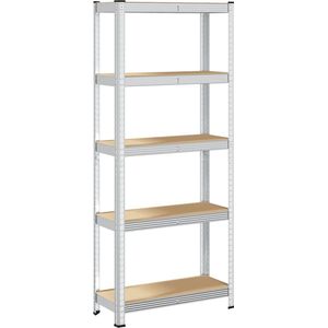 Opbergrek - Staal - Hout - Verstelbare Planken - Hoog Draagvermogen