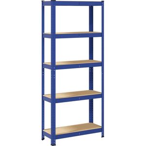 vidaXL - Opbergrek - Blauw - Staal & Bewerkt Hout
