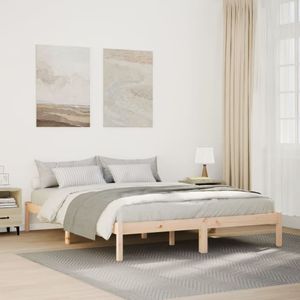 vidaXL Bedframe extra lang zonder matras massief grenenhout 160x210 cm