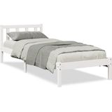 vidaXL Bedframe extra lang zonder matras grenenhout wit 90x210 cm
