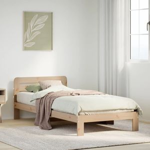 vidaXL - Bedframe - Massief Grenenhout - 75x190 cm - Met Lattenbodem