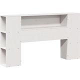 vidaXL - Hoofdbord - met - opbergruimte - 150 - cm - massief - grenenhout - wit