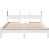 vidaXL - Boekenkastbed - Wit - Grenenhout - 120x190 cm