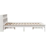 vidaXL - Boekenkastbed - Wit - Grenenhout - 120x190 cm