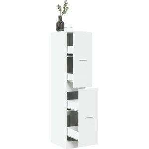 vidaXL Apothekerschrank Weiß 30x41x144,5 cm Holzwerkstoff