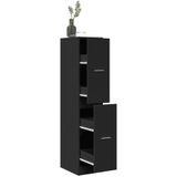 Apothekerschrank Schwarz 30x41x144,5 cm Holzwerkstoff Vidaxl