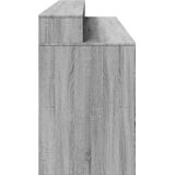 vidaXL Bureau - Grijs - Hout - 200x55x91 cm - Met LED-verlichting