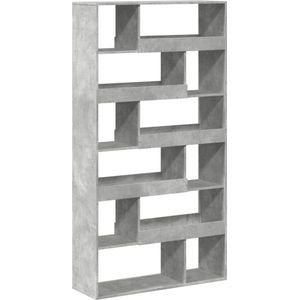 vidaXL - Kamerscherm - Betongrijs - Bewerkte Hout - 12 Schappen