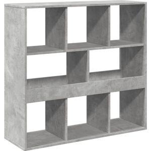 vidaXL Kamerscherm - Bewerkt Hout - Betongrijs - 100x33x94,5 cm