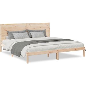 vidaXL - Bedframe - Massief Hout - Extra Lang - 180x210 cm
