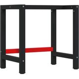 vidaXL - Werkbank - Donkerbruin - Massief Eikenhout - 100x60x81,5 cm