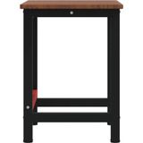 vidaXL - Werkbank - Donkerbruin - Massief Eikenhout - 100x60x81,5 cm