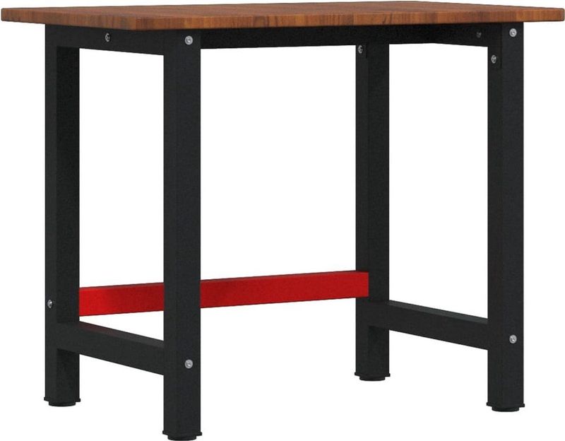 vidaXL - Werkbank - Donkerbruin - Massief Eikenhout - 100x60x81,5 cm