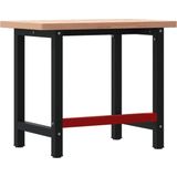 Werkbank - Beukenhout - Gepoeerd Metaal - Groot Werkgebied