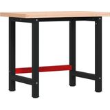 Werkbank - Beukenhout - Gepoeerd Metaal - Groot Werkgebied