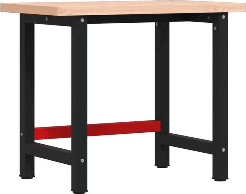 Werkbank - Beukenhout - Gepoeerd Metaal - Groot Werkgebied